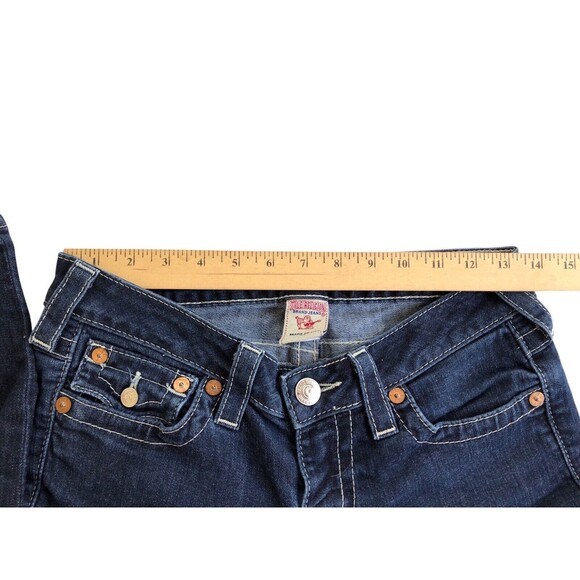 True Religion Skinny Rainbow Stitch Jeans Flap Pocket Size 28 Made In USA - Picture 6 of 12